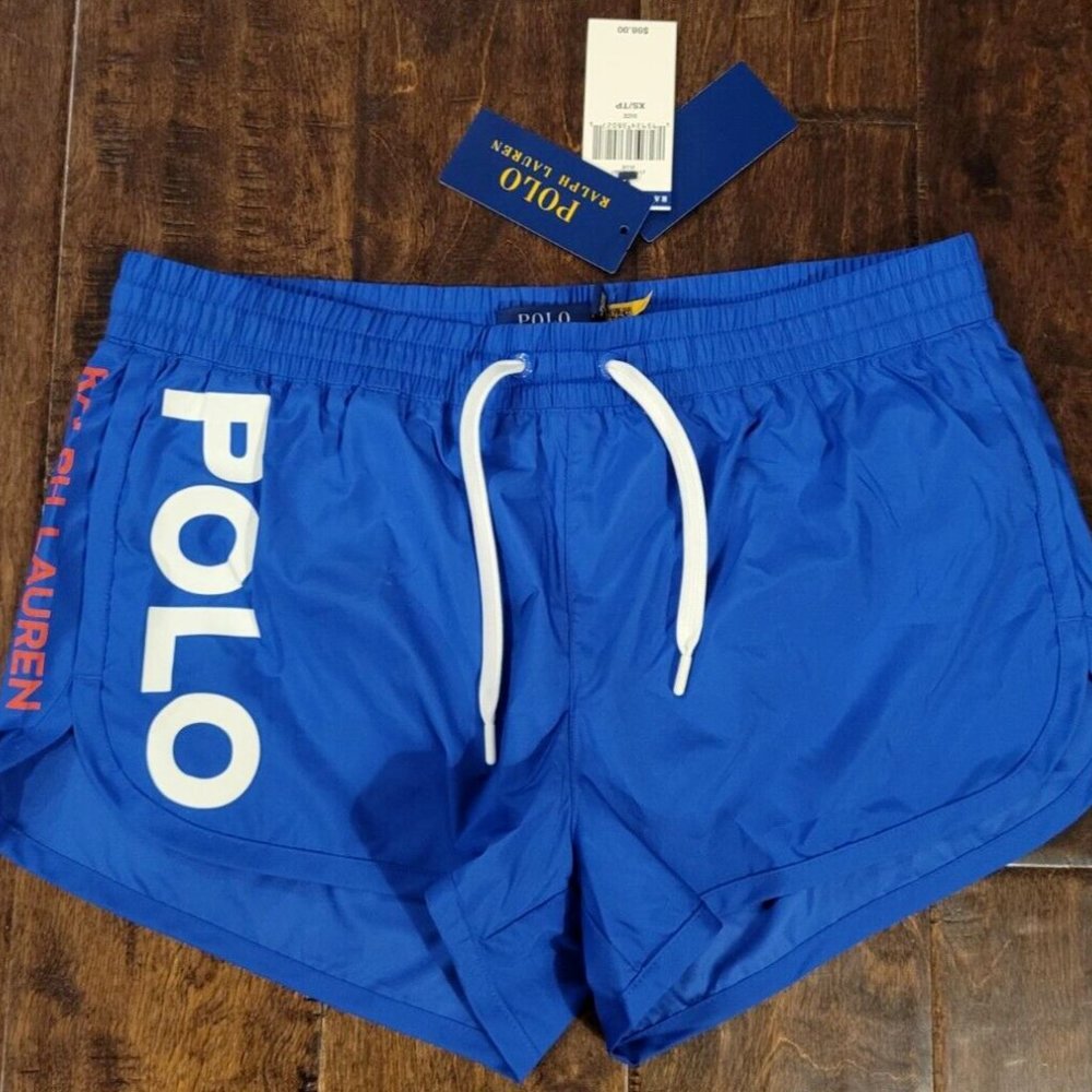 NWT Polo Ralph Lauren Women’s Blue Running Athletic Shorts - Picture 6 of 7